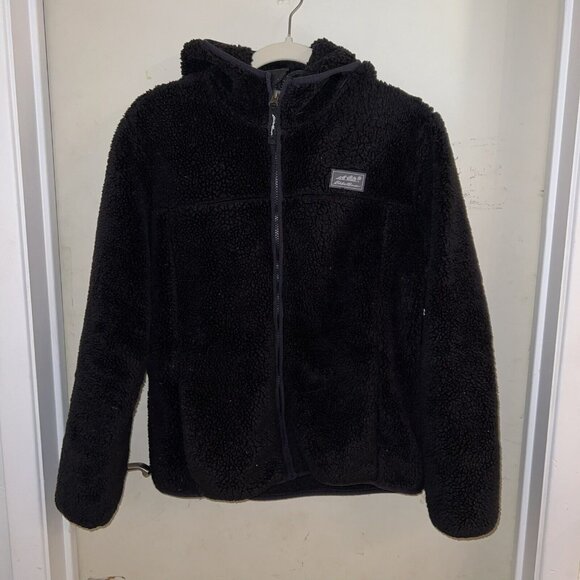 Girls Eddie Bauer Black Fleece Plush Full-Zip Up Jacket XL Size 14-16 (Womens S) - Picture 3 of 13